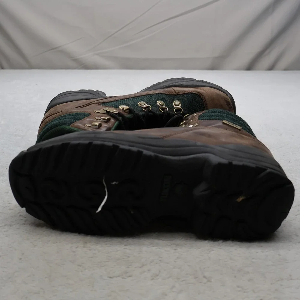 Yukon Mens 11M‎ Hiking Boots Brown Expedition Leather Rugged Trail Mesh Outdoor